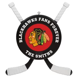NHL Hockey Personalized Ornament, Chicago Blackhawks®