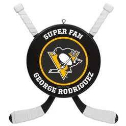 NHL Hockey Personalized Ornament, Pittsburgh Penguins®