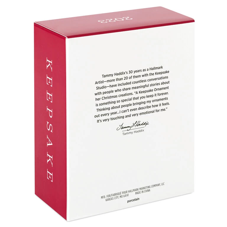 Hallmark Our First Christmas Birds In Heart 2023 Porcelain Ornament - Image 5