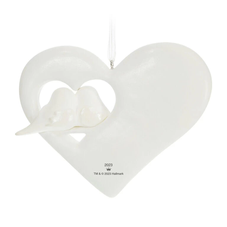 Hallmark Our First Christmas Birds In Heart 2023 Porcelain Ornament - Image 6