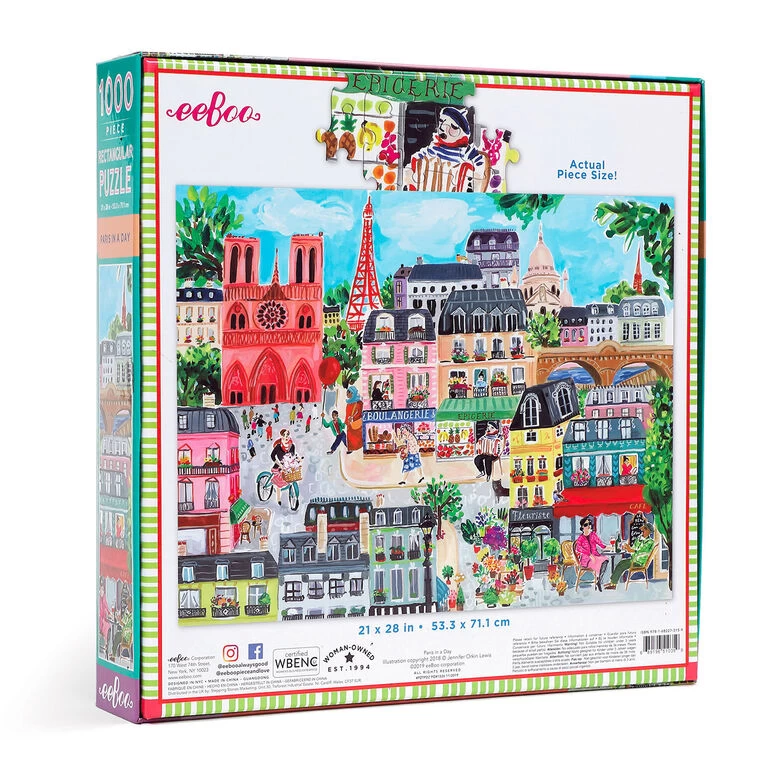 Eeboo Paris In A Day 1000-Piece Jigsaw Puzzle - Image 3