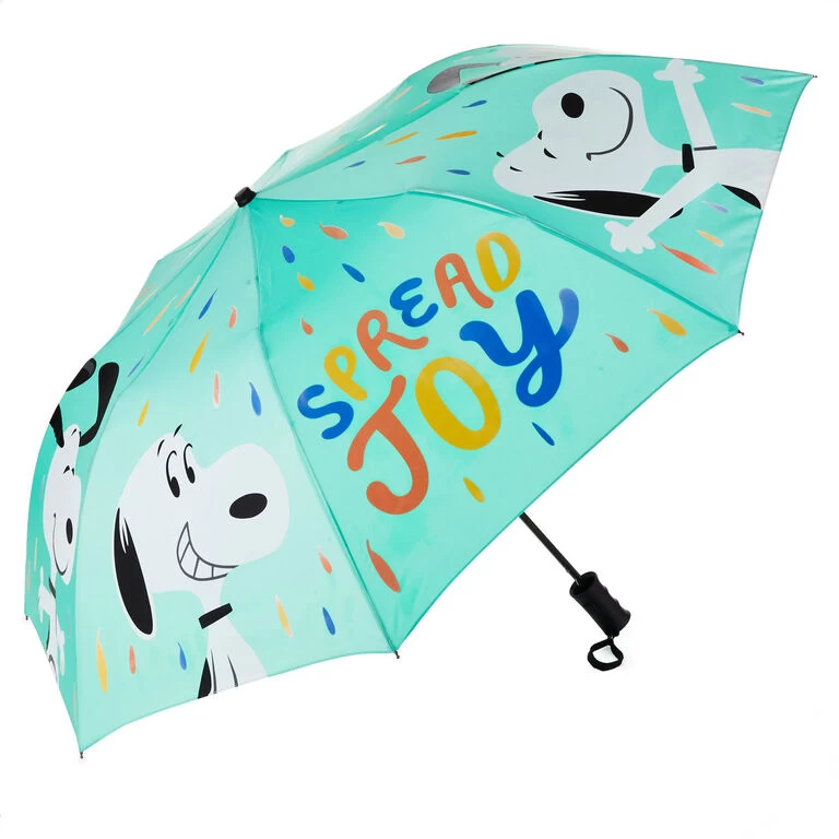 Hallmark PeanutsĀ® Spread Joy Snoopy And Woodstock Color-Changing Umbrella - Image 3