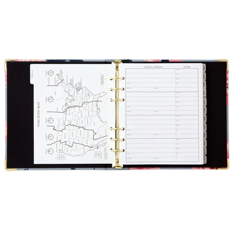 Hallmark Pink Peonies On Gray Address Book - Image 3