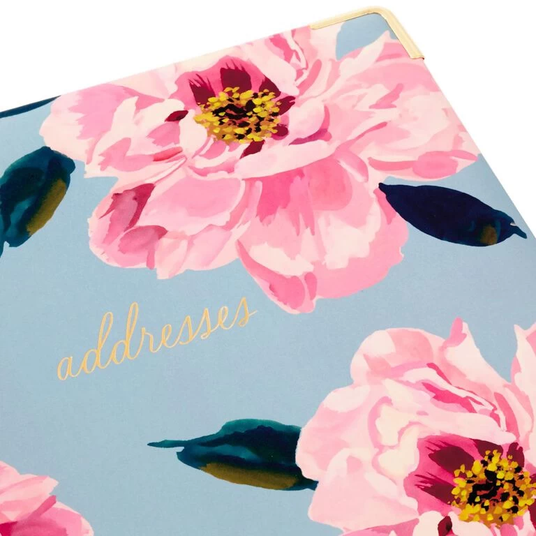 Hallmark Pink Peonies On Gray Address Book - Image 6