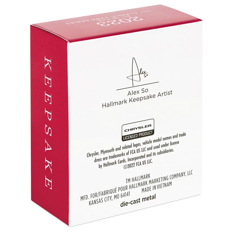 Hallmark Mini Lil' Classic Cars 1970 Plymouth HemiĀ® 'Cuda 2023 Metal Ornament, 0.58" - Image 5