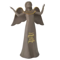 Hallmark Mahogany Power In Prayer Black Angel Figurine, 8.5"