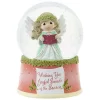 Precious Moments Wishing You Joyful Sounds Of The Season Musical Snow Globe, 5.7"