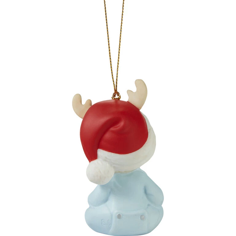 Precious Moments Baby's First Christmas Boy 2023 Ornament, 3" - Image 2