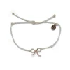 Pura Vida Ivory And Rose Gold Bow Charm Bracelet