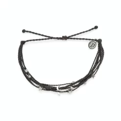 Pura Vida Black And Silver Celestial Malibu Bracelet