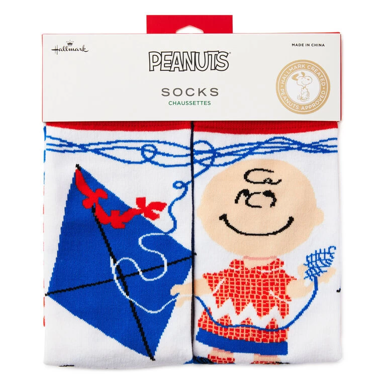 Hallmark Peanuts® Charlie Brown With Kite Novelty Crew Socks - Image 2