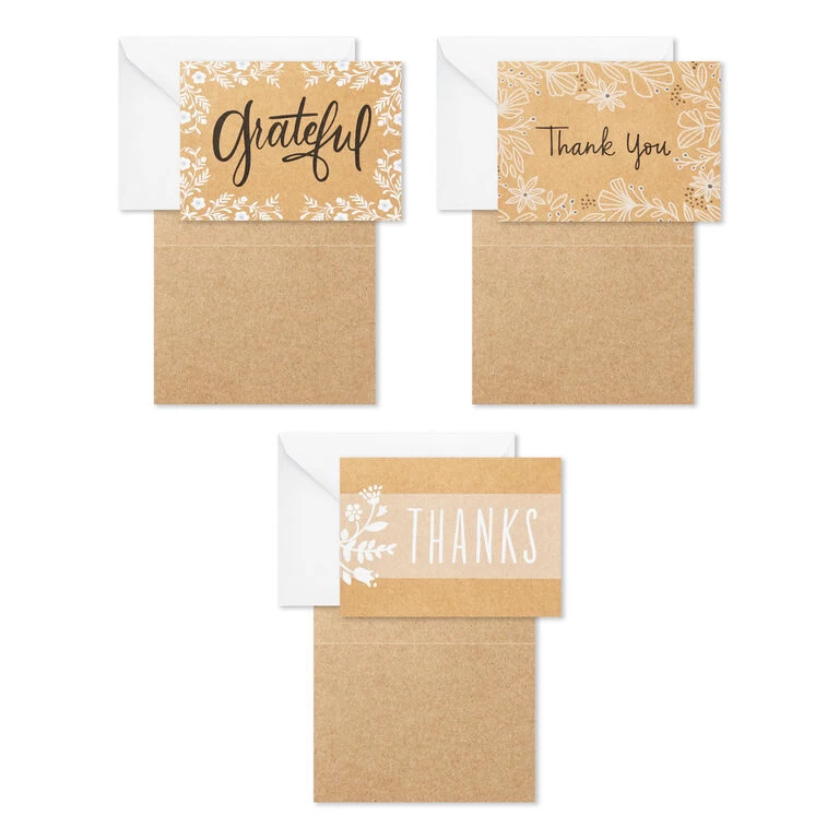 Hallmark Rustic Floral Boxed Blank Thank-You Notes Assortment, Pack Of 48 - Image 2