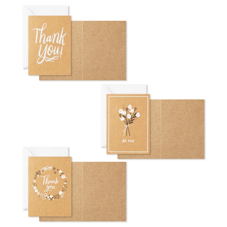 Hallmark Rustic Floral Boxed Blank Thank-You Notes Assortment, Pack Of 48 - Image 3