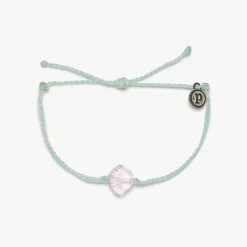 Pura Vida Shell Charm Seafoam Bitty Braid Bracelet