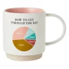 Hallmark Get Through The Day Pie Chart Funny Mug, 16 Oz.