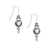Silver Forest Silver-Tone Filigree And Blue Stone Drop Earrings