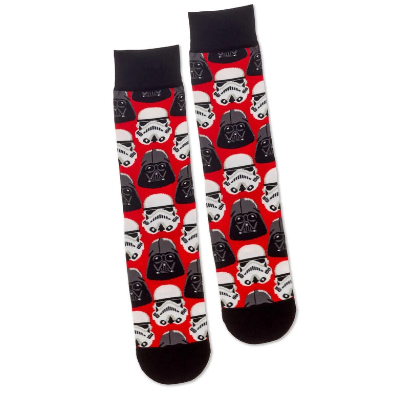 Hallmark Star Wars™ Darth Vader™ And Stormtrooper™ Helmet Novelty Crew Socks - Image 2