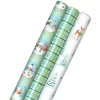 Hallmark Pastel Christmas Prints 3-Pack Wrapping Paper, 120 Sq. Ft.