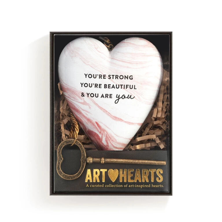 Demdaco Strong Beautiful You Art Heart With Key Stand - Image 4