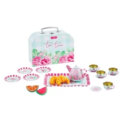 Mud Pie Tea Party Play Toy Set, 19 Pieces