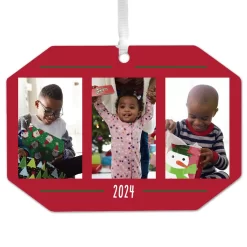 Hallmark Three-Photo Personalized Text And Photo Metal Ornament