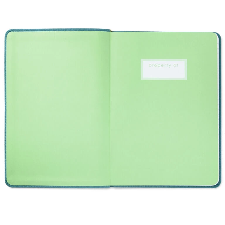 Hallmark Turquoise Faux Leather Notebook With Pen - Image 3