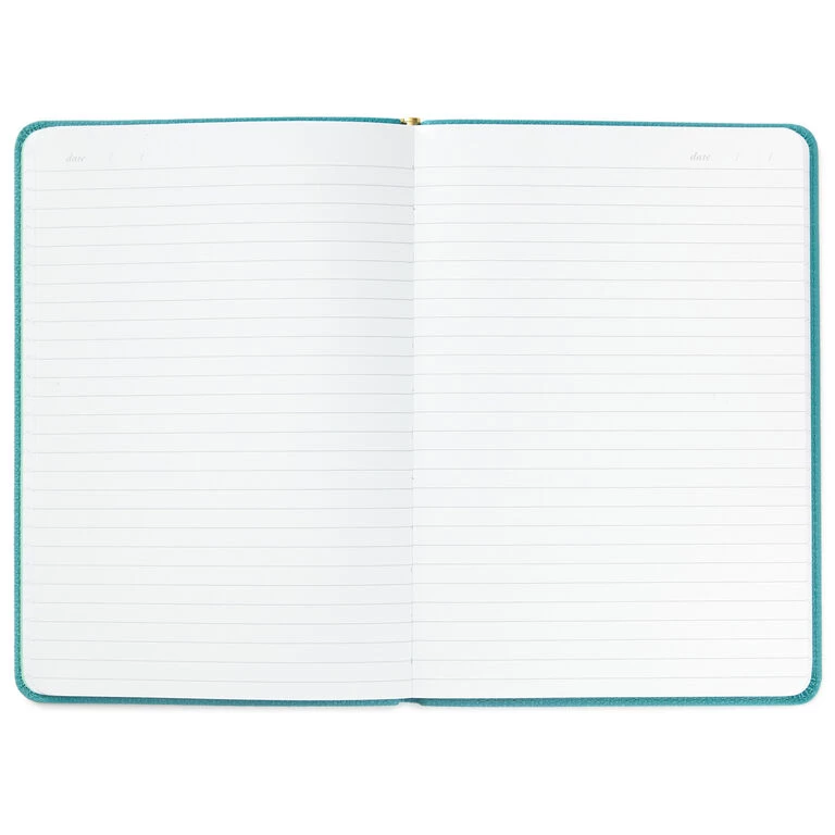 Hallmark Turquoise Faux Leather Notebook With Pen - Image 4