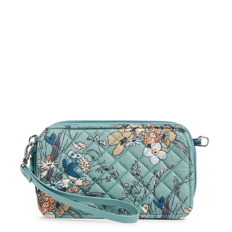 Vera Bradley RFID All-in One Crossbody Purse In Sunlit Garden Sage