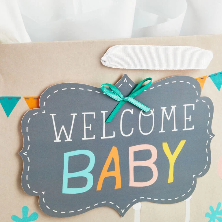 Hallmark 13" Welcome Baby 3-Pack Assorted Gift Bags With Tissue - Image 8