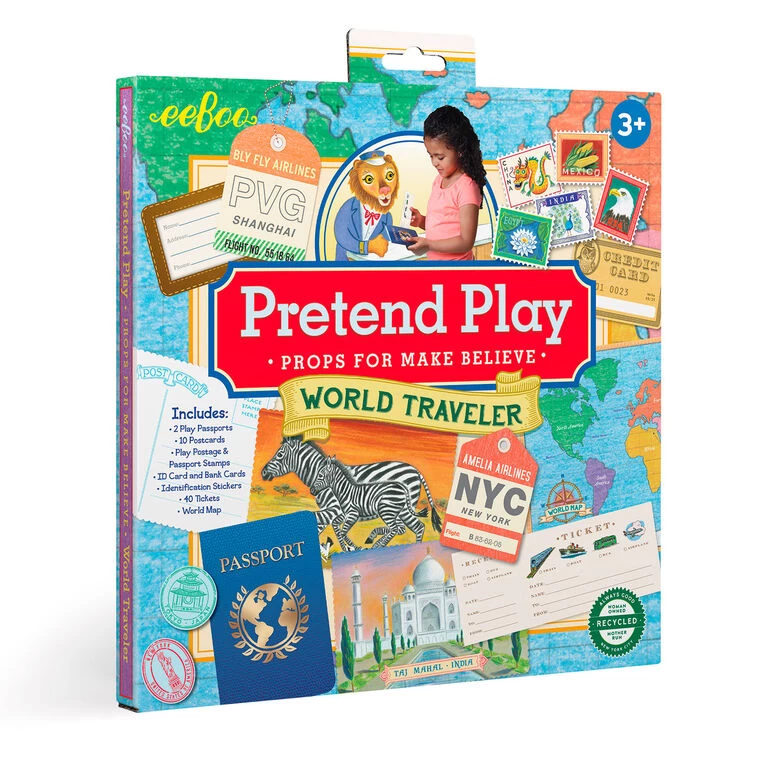 Eeboo World Traveler Pretend Play Set